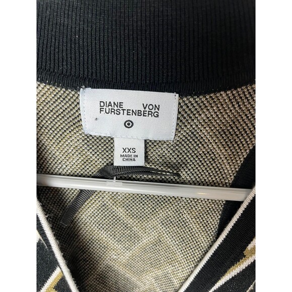 Diane von Furstenberg x Target Wrap Dress Womens XXS Black Geometric Sleeveless - Picture 4 of 7